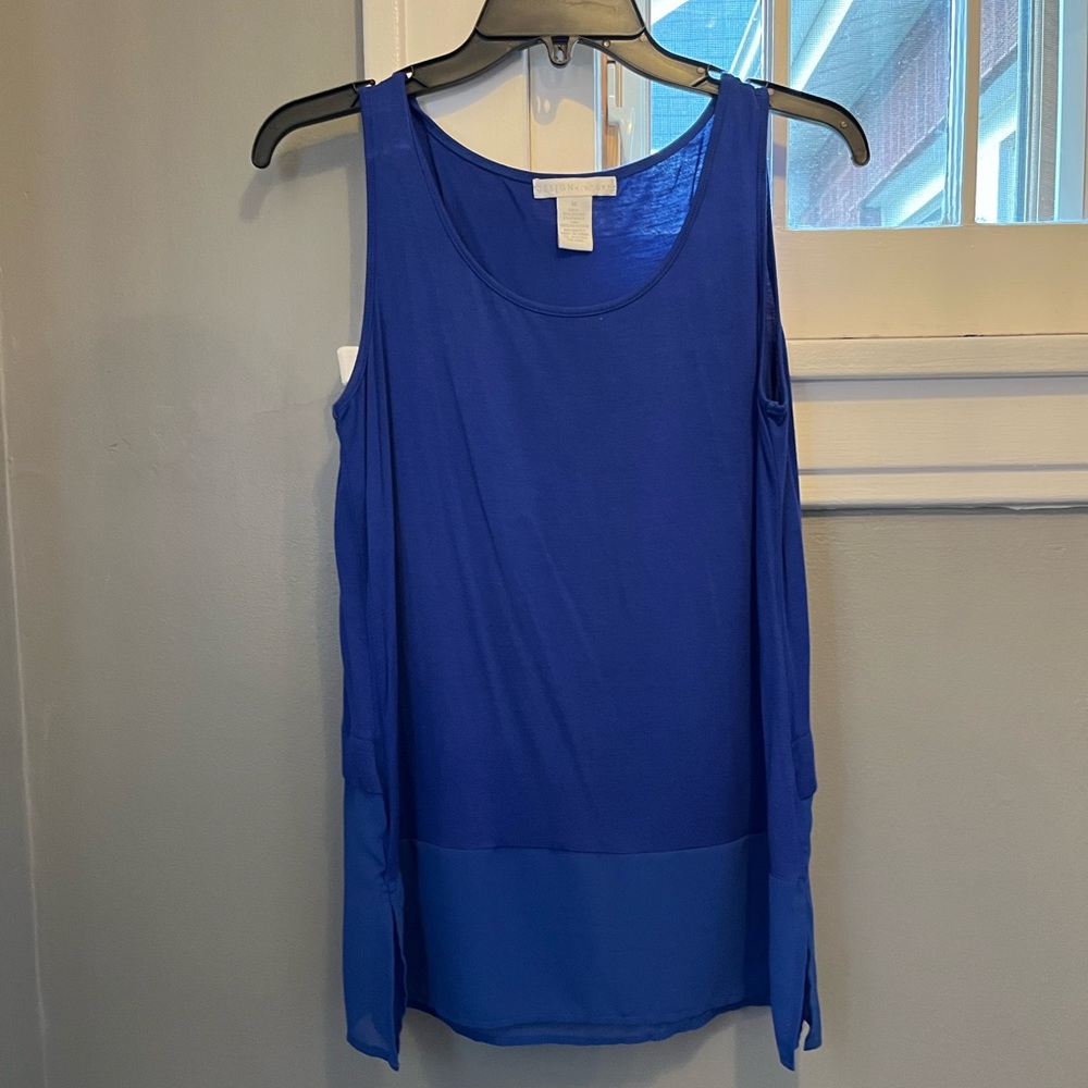 Blue Design History Long Tank - Size Medium